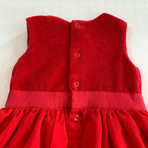 Carter's Red Velvet Tulle Dress 18m Size 18 Months Christmas Holiday Festive - Picture 3 of 7